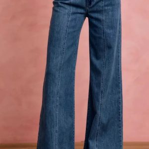 SO ME Seam Detail Mid Rise Stretch Denim Jeans - Image 5