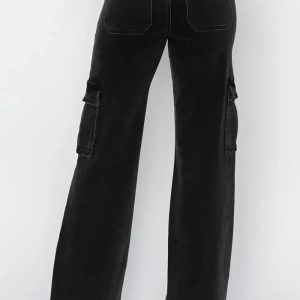 Risen Full Size High Rise Wide Leg Cargo Jeans - Image 2