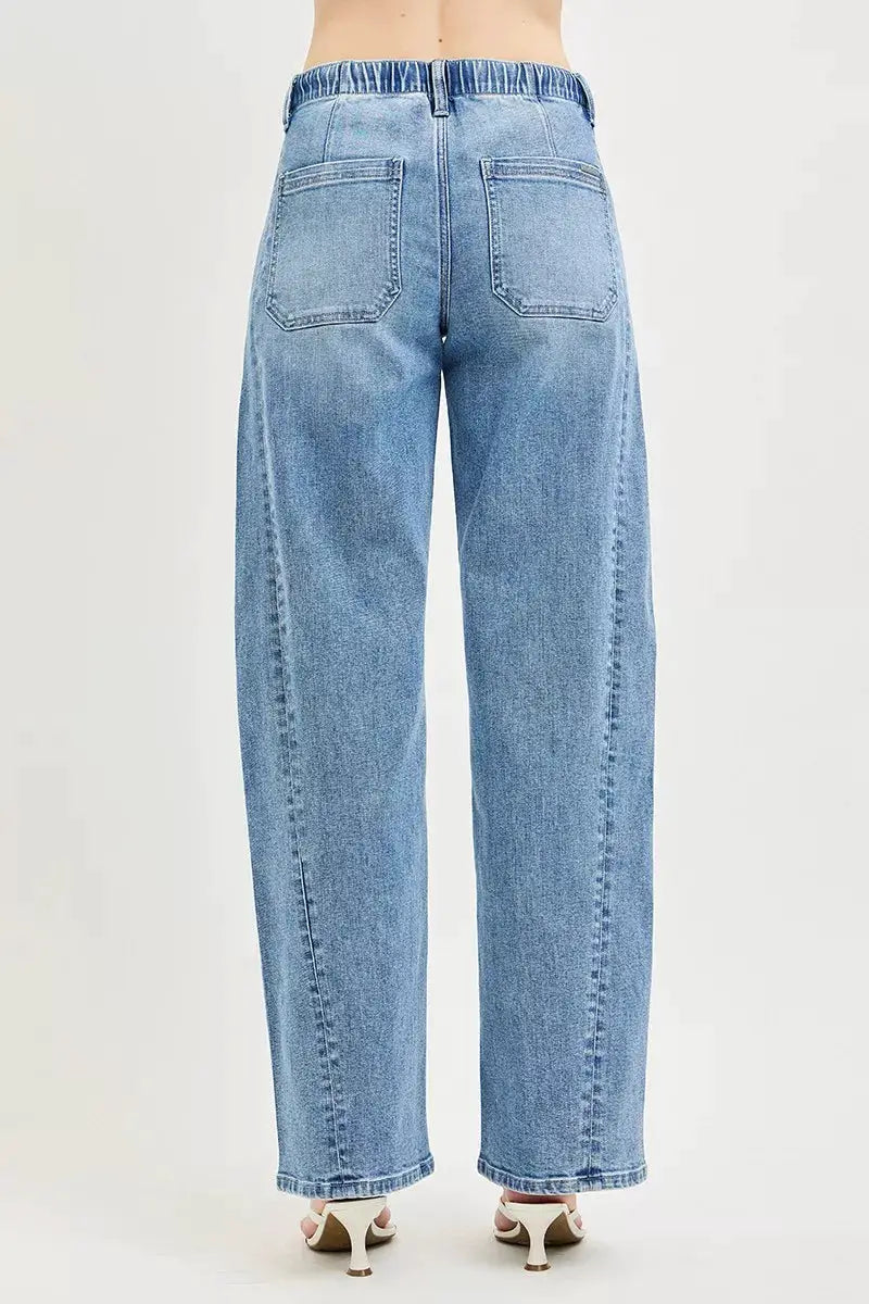 RISEN Relaxed Fit Drawstring Waist Jeans - Image 5
