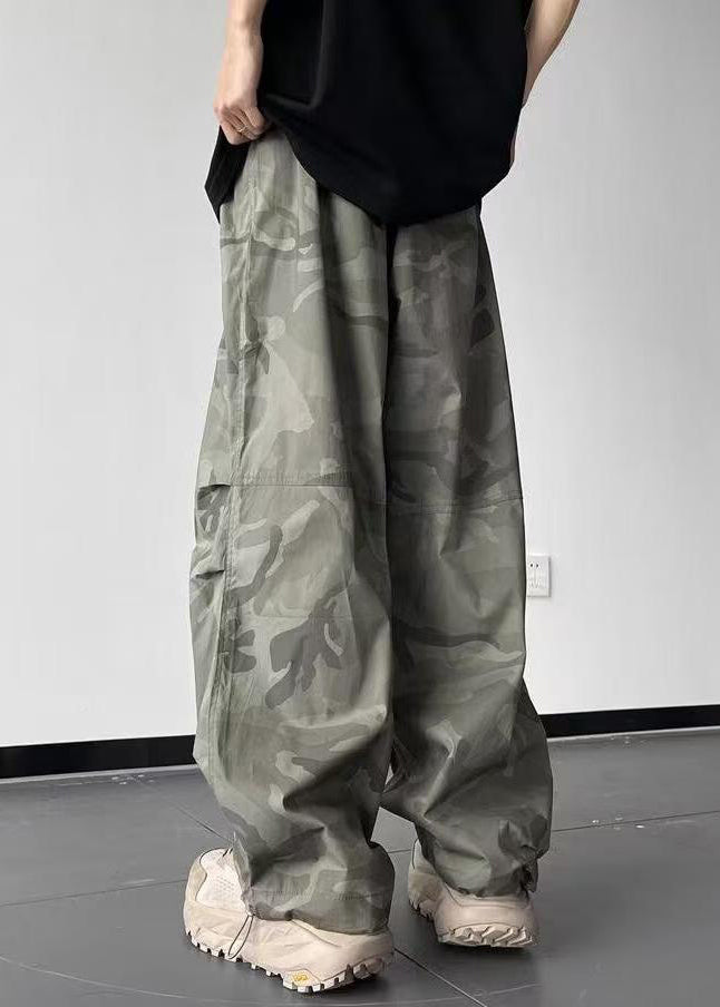 Pants Camouflage Men Cotton Waist Elastic Casual Pockets Summer - Image 1