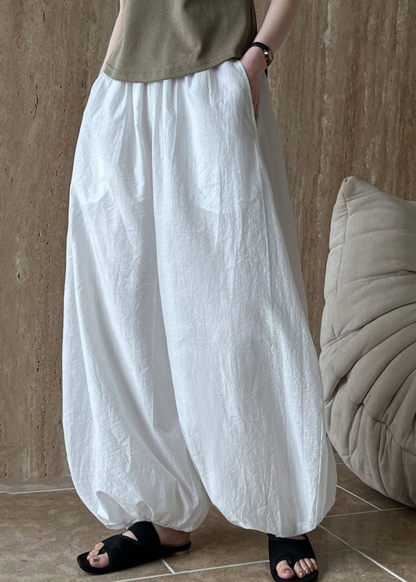 Lantern Cotton Chic Pants Oversized Summer White - Image 2