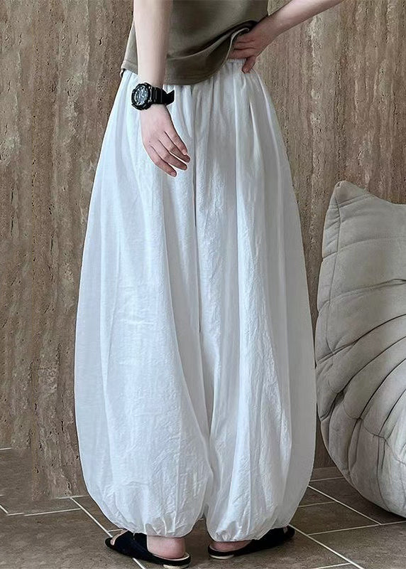 Lantern Cotton Chic Pants Oversized Summer White - Image 4