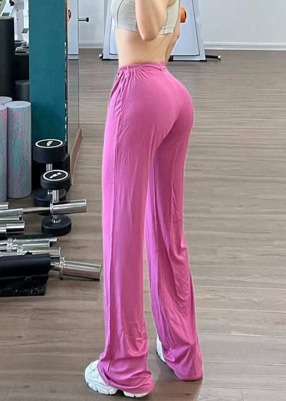 Classy Summer Cotton Elastic Pants Waist Rose Straight - Image 1