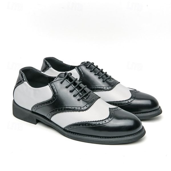 Wingtip Brogue in Two-Tone Oxford and White Men's Shoes - Image 20