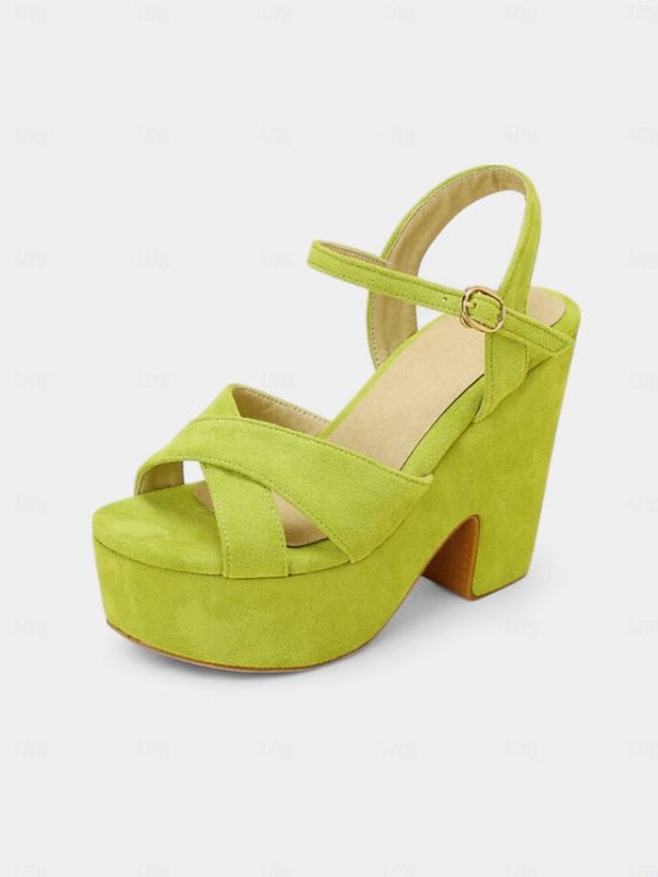 with Strap Platform Pink Sandals - Suede Hot Women's Ankle - Image 11