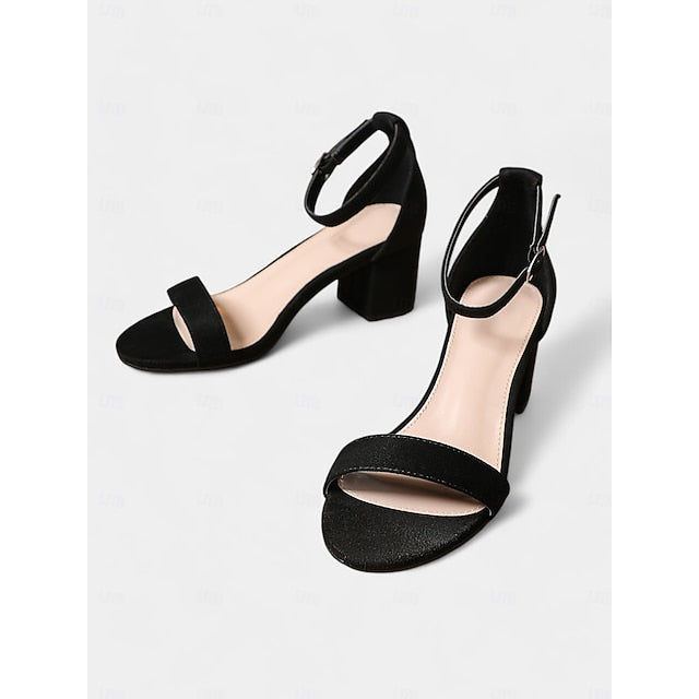 Gold Ankle Heel Sandals with Women
