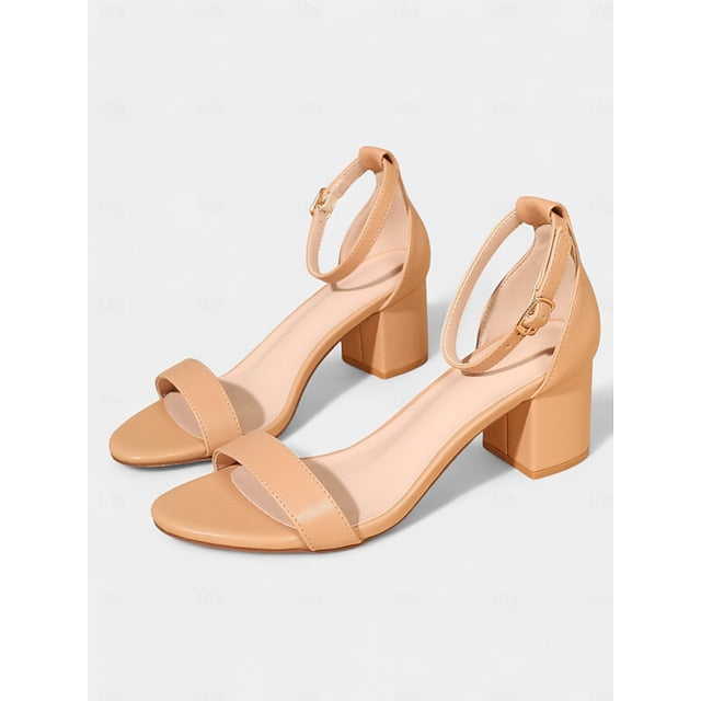 Gold Ankle Heel Sandals with Women