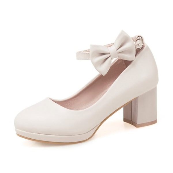 White for Bow Jane Shoes Girls' - Perfect Weddings Mary - Image 3