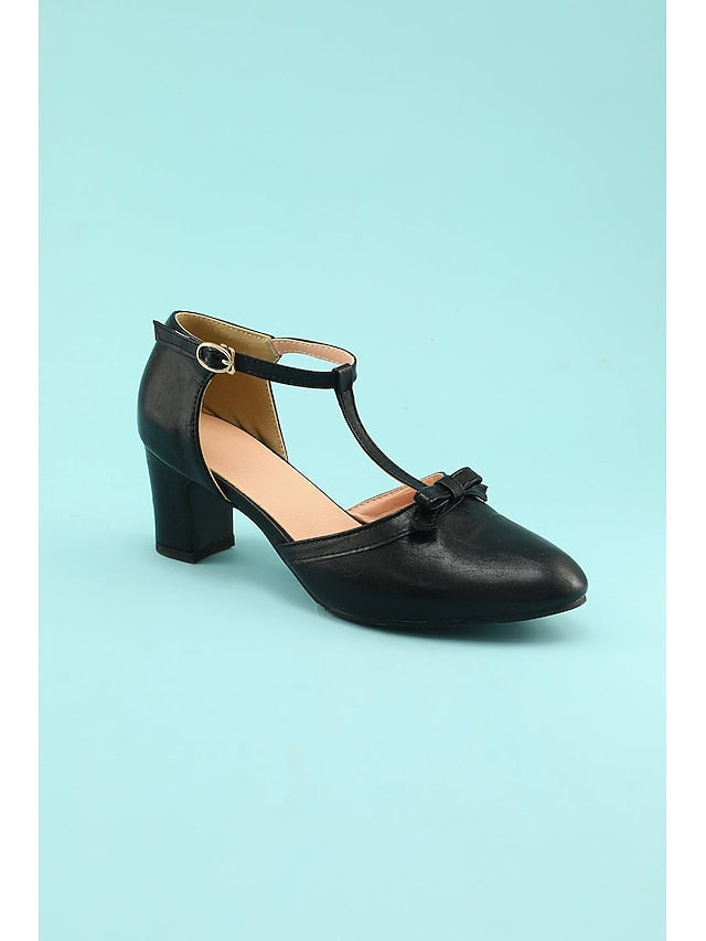 Roaring Vintage Heels Shoes T-strap 20s Retro heels Chunky 1950s - Image 3