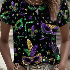 Carnival Women's T Shirt Print Floral Vintage Stylish