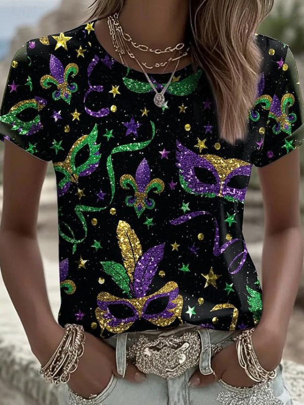 Carnival Women's T Shirt Print Floral Vintage Stylish