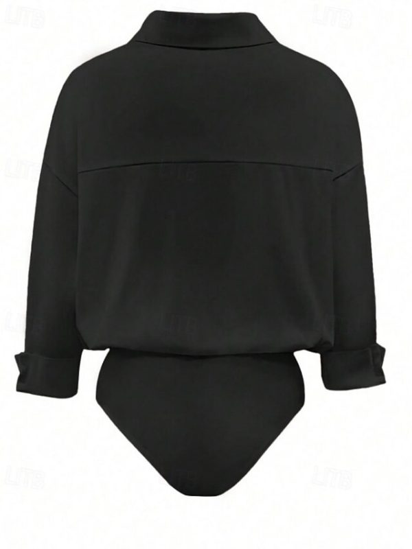 Women's Shirt Blouse Plain Stylish Basic Casual Long Sleeve - Image 11