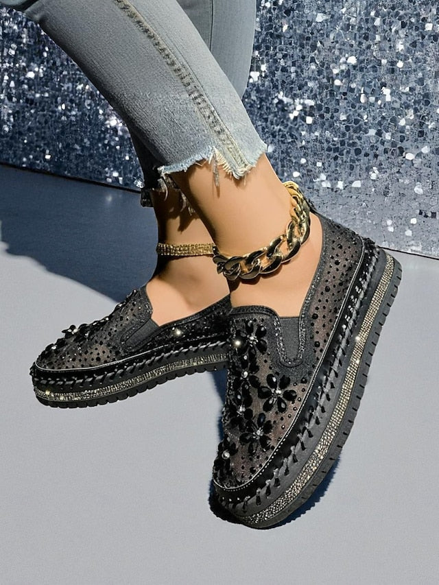 Embellished Sneakers Slip-On with Women