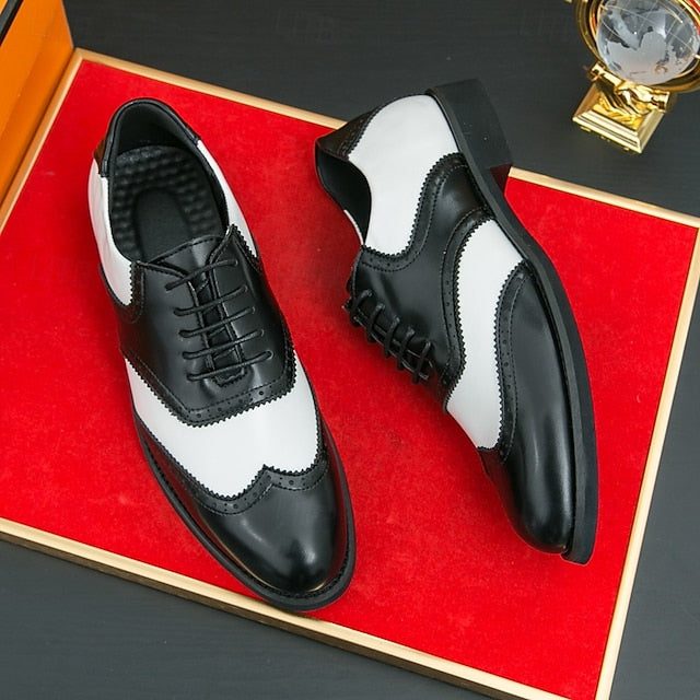 Wingtip Brogue in Two-Tone Oxford and White Men