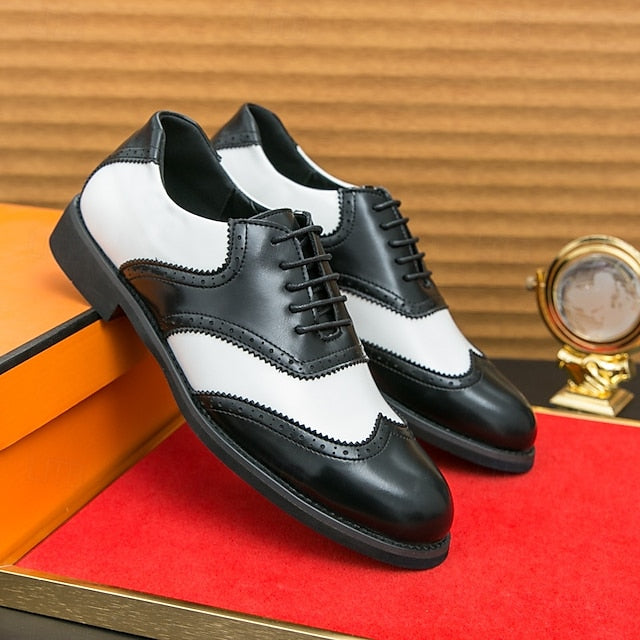 Wingtip Brogue in Two-Tone Oxford and White Men