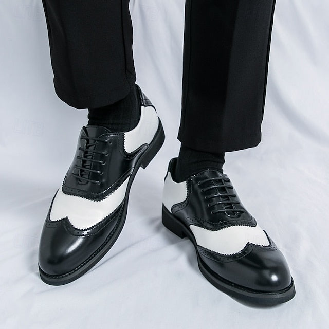 Wingtip Brogue in Two-Tone Oxford and White Men