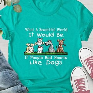 Women's 100% Cotton T Shirt Basic Dog Letter Print Short