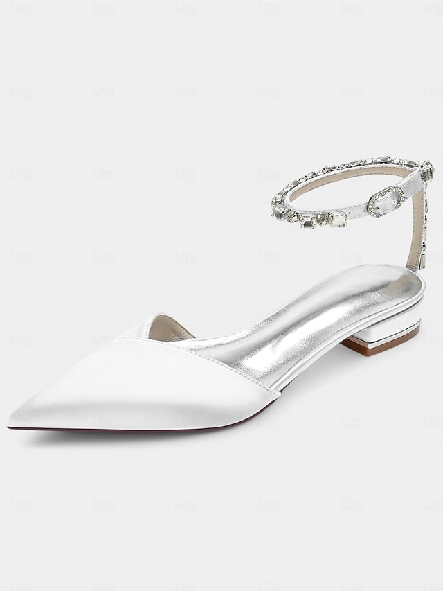 Chic Shoes with Satin Strap Crystal-Ankle Wedding Black - Image 13