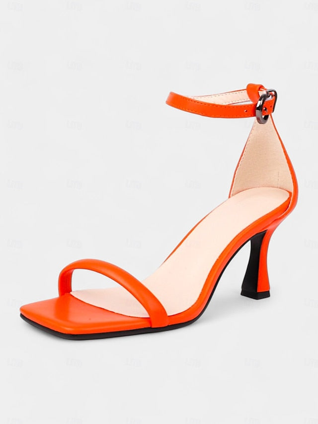 Strap - Sleek Ankle Minimalist Green for Women Sandals Mid-Heel - Image 2