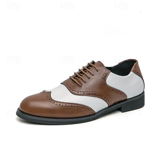 Wingtip Brogue in Two-Tone Oxford and White Men