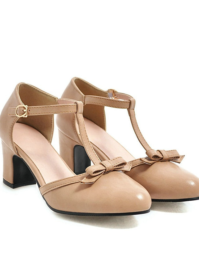 Roaring Vintage Heels Shoes T-strap 20s Retro heels Chunky 1950s - Image 5
