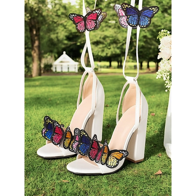 Heel for High Sandals Butterfly Women Black Embellished - Image 8