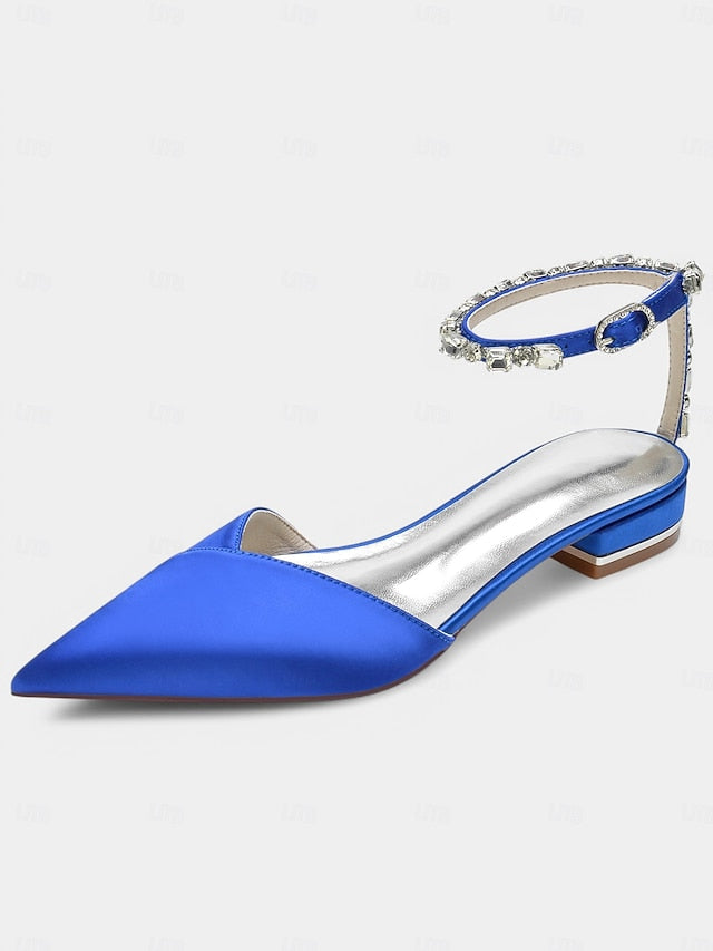 Chic Shoes with Satin Strap Crystal-Ankle Wedding Black - Image 2