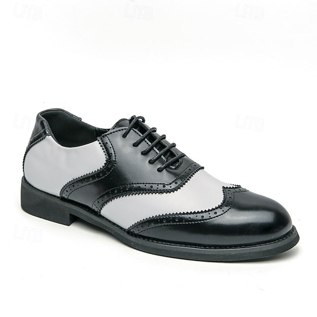 Wingtip Brogue in Two-Tone Oxford and White Men