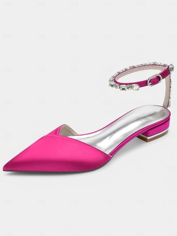 Chic Shoes with Satin Strap Crystal-Ankle Wedding Black - Image 12