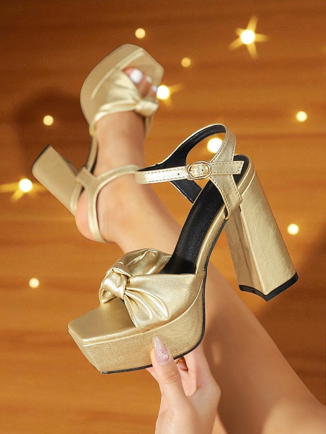 Sandals High Chunky Platform Heel Block Women