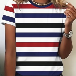 Valentine's Day Women's T Shirt Print Floral Stylish