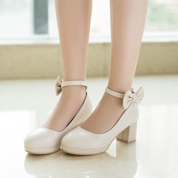 White for Bow Jane Shoes Girls' - Perfect Weddings Mary - Image 6