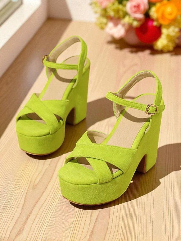 with Strap Platform Pink Sandals - Suede Hot Women's Ankle - Image 10