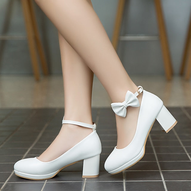 White for Bow Jane Shoes Girls