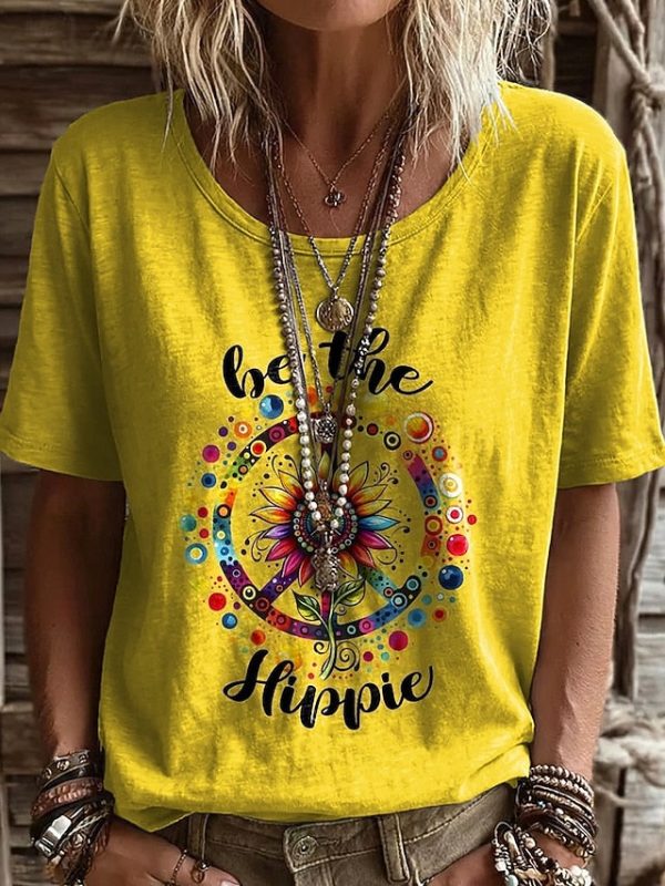 Women's T Shirt Print Graphic Abstract Geometry Classic - Image 2