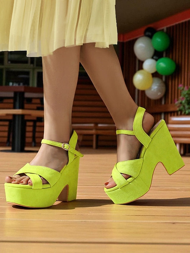 with Strap Platform Pink Sandals - Suede Hot Women