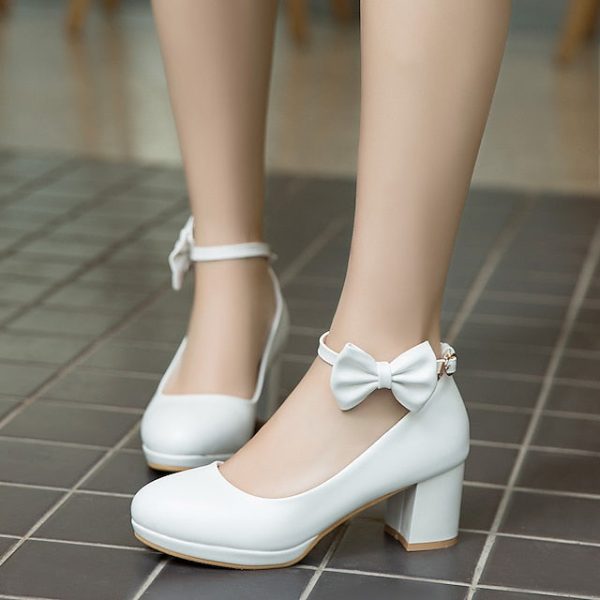 White for Bow Jane Shoes Girls' - Perfect Weddings Mary - Image 15