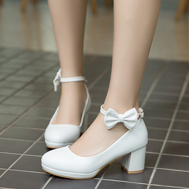 White for Bow Jane Shoes Girls