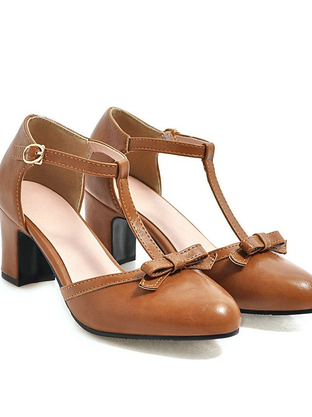Roaring Vintage Heels Shoes T-strap 20s Retro heels Chunky 1950s - Image 4