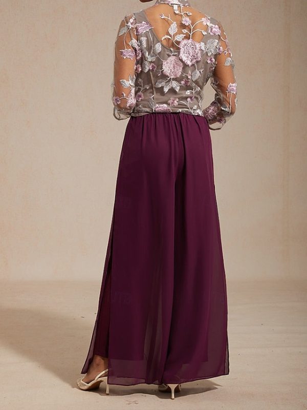 Women's Dressy Tops Floral Paisley Embroidered Elegant 3/4 - Image 48