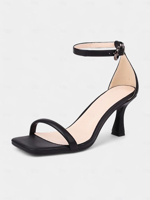 Strap - Sleek Ankle Minimalist Green for Women Sandals Mid-Heel - Image 10