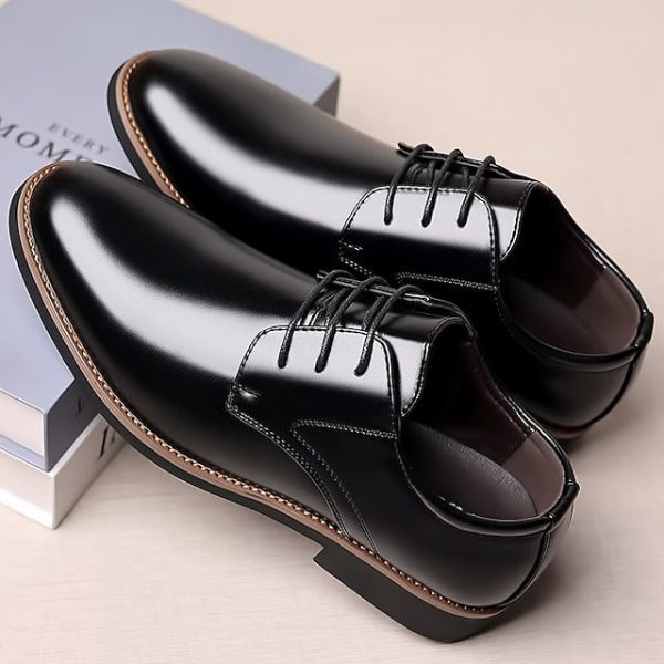 Shoes Oxfords Men's Formal Derby Leather - Image 4